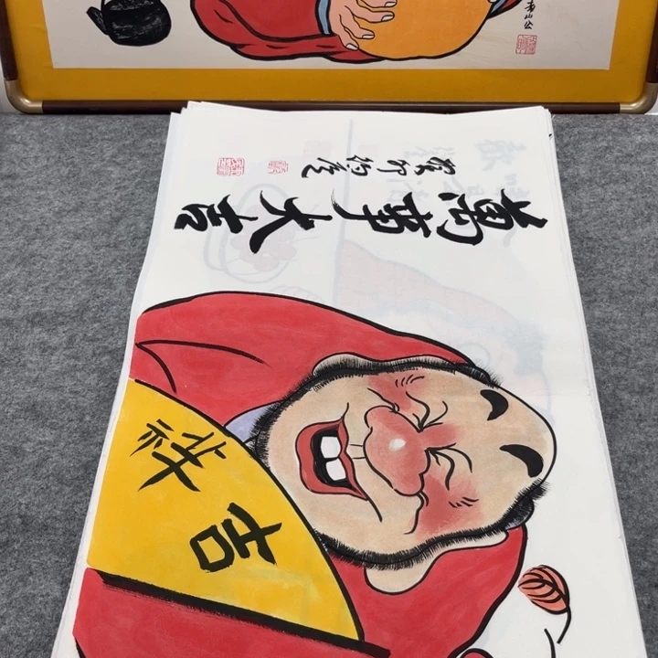 国画手绘禅意画一物一拍
