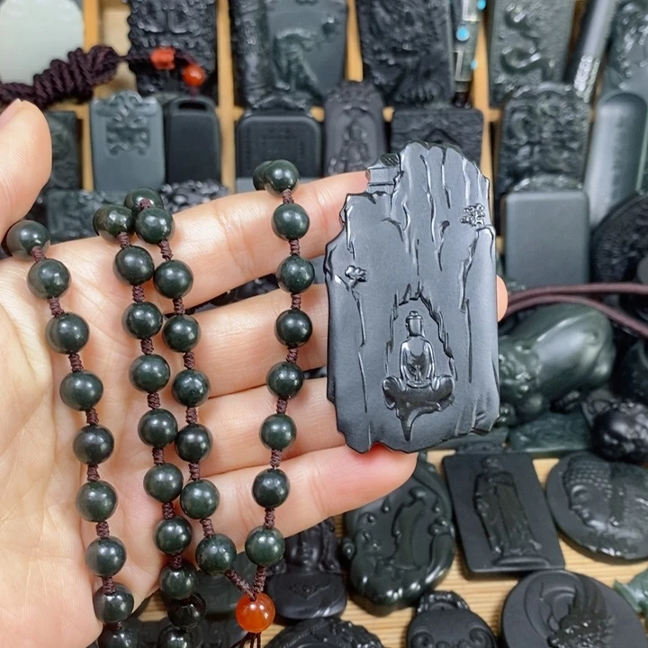 和田玉（青玉）颈饰未镶嵌