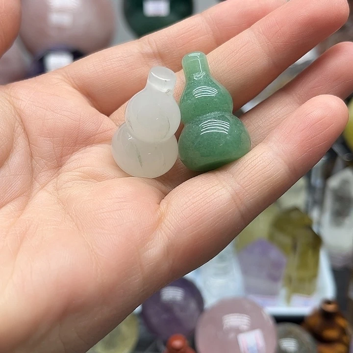 未镶嵌珠宝半成品水晶23克葫芦