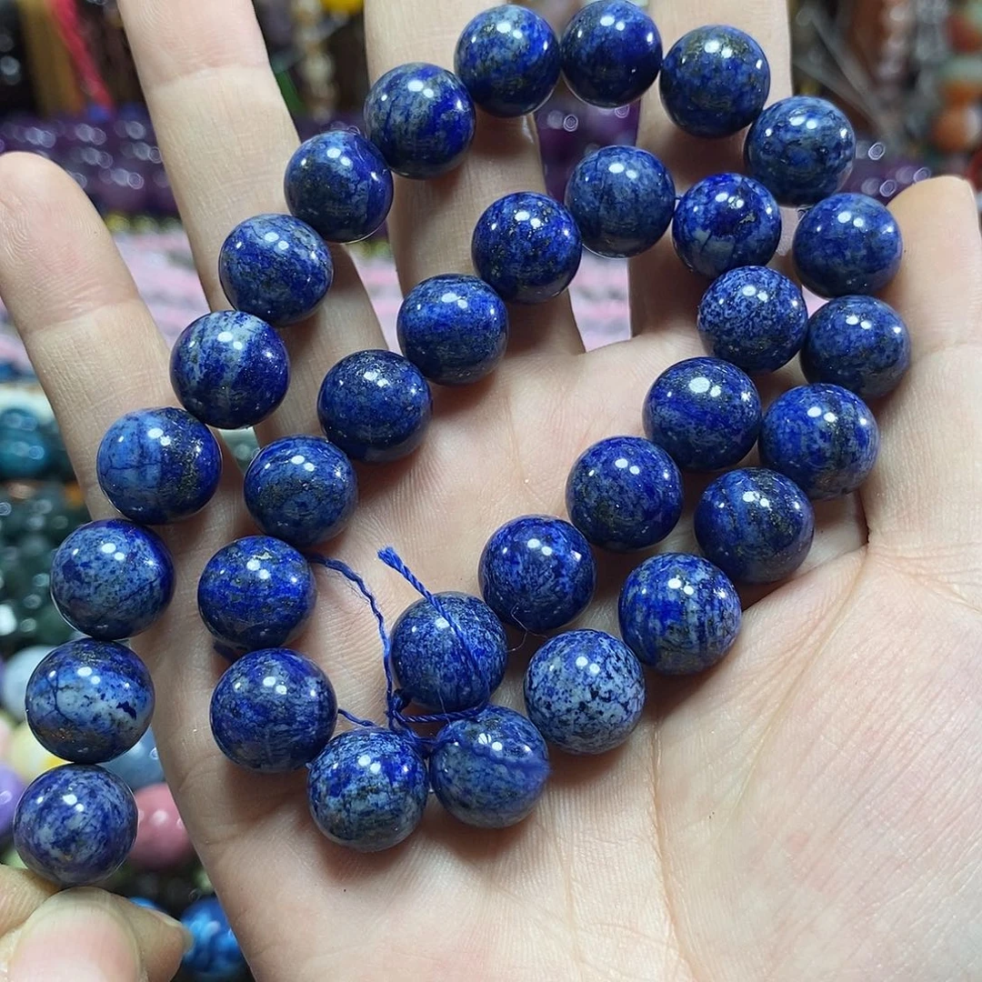 玛瑙/玉髓未镶嵌珠宝半成品青金一条卡12mm