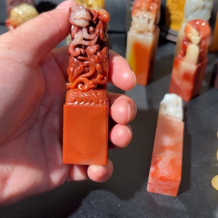 求***号寿山石寿山石蜡烛红芙蓉