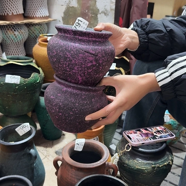 瑕疵紫色一对791高度13口径13