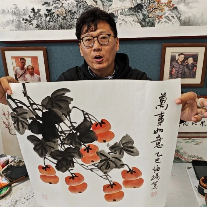 国画贾海瑞老师现场定制