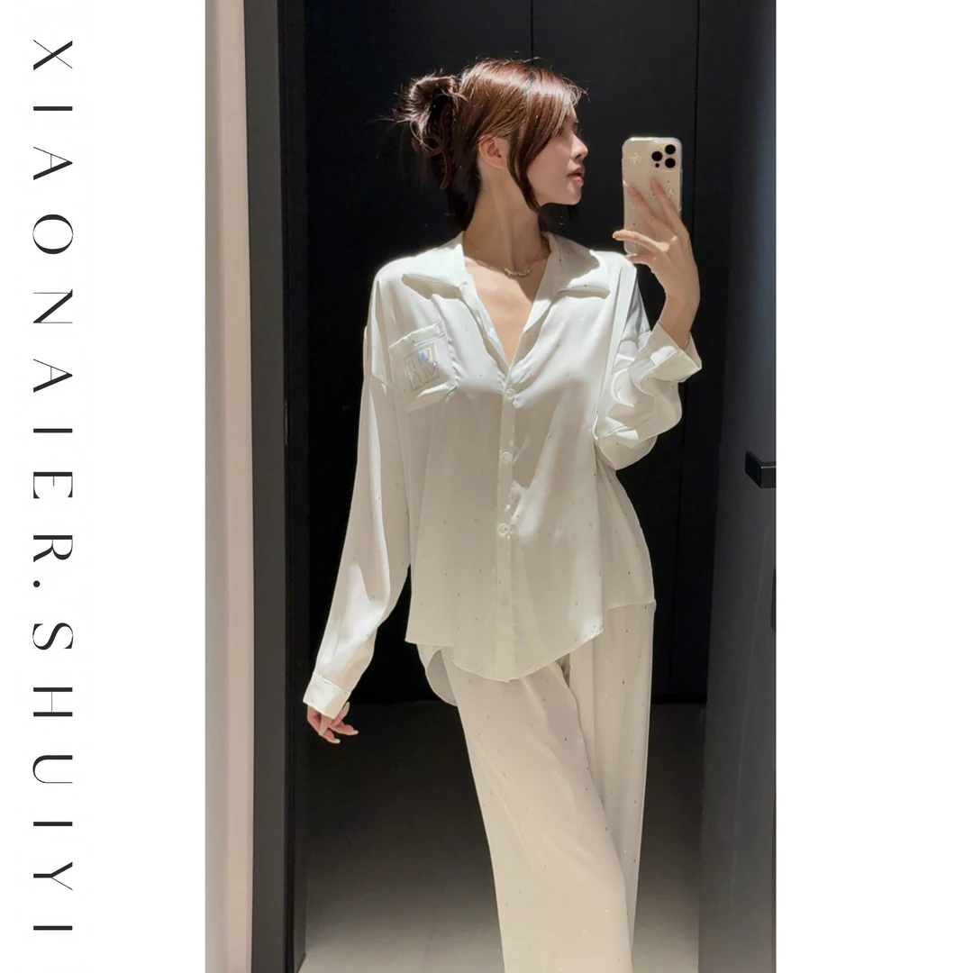 【Miu系穿搭】衬衫套装女显瘦可外穿睡衣家居服