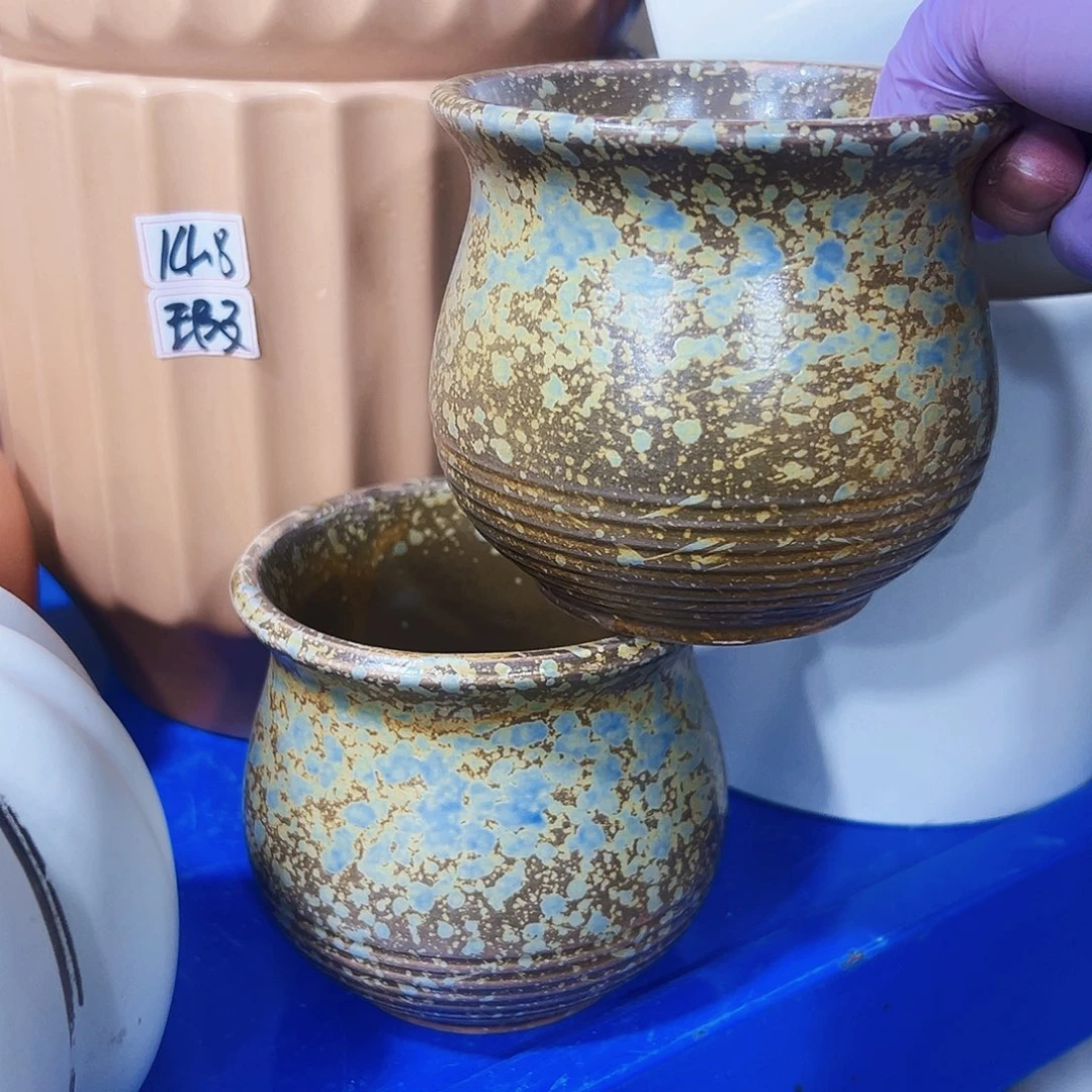 有孔外贸尾单陶瓷花盆凑单10米包邮