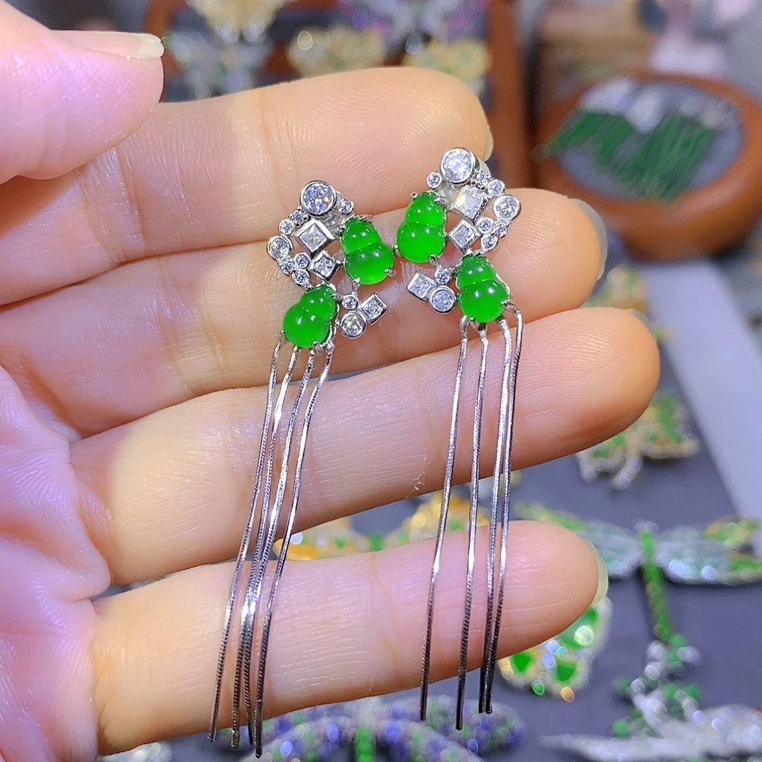 颈饰银S925镶嵌翡翠