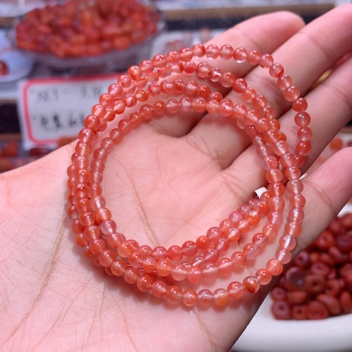 南红玛瑙未镶嵌南红飘花多圈