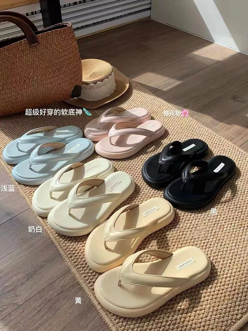 夏休闲款法式拖鞋女新款配裙子仙女风拖鞋A23