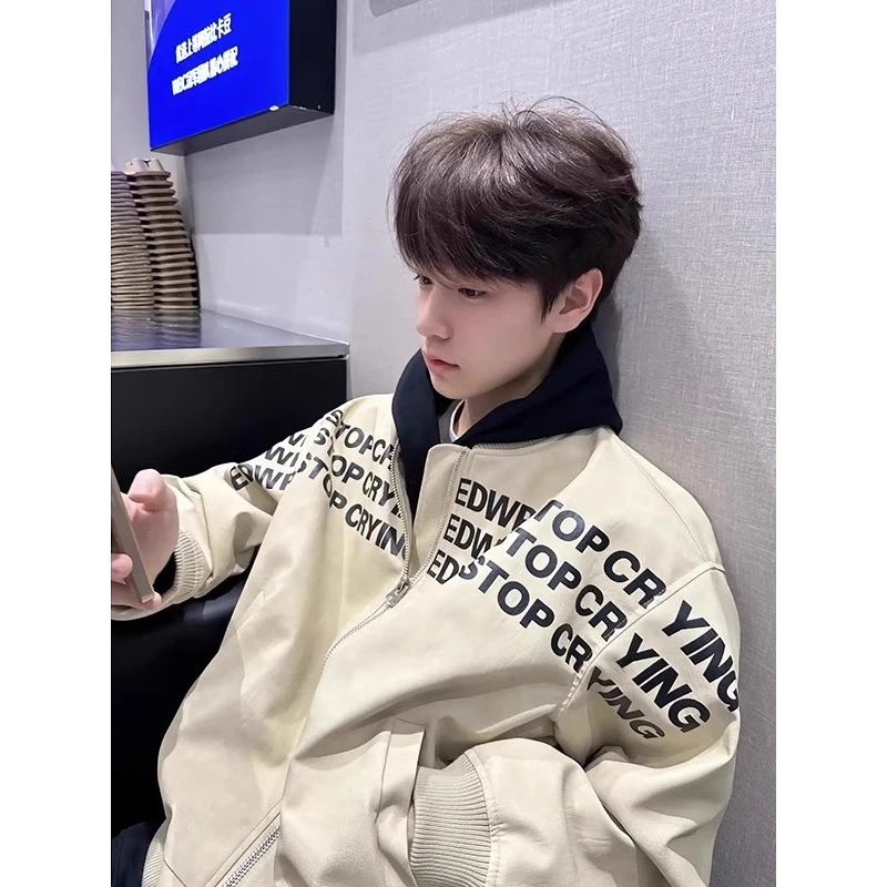 美式高街廓形飞行员夹克男款春秋季cleanfit潮牌高级感棒球服外套