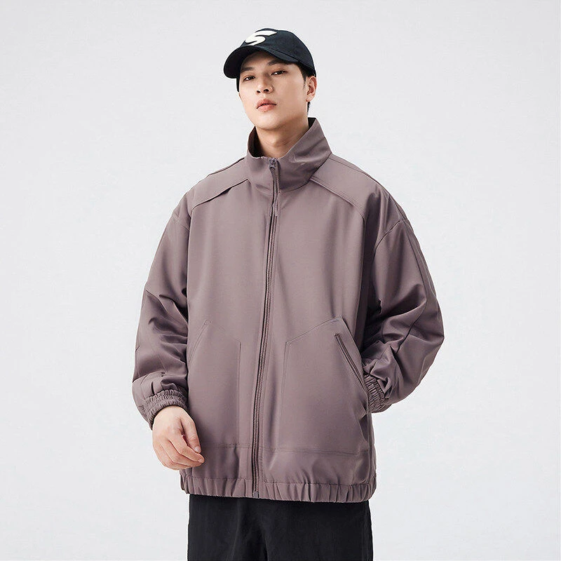 雅鹿男装2025新款男士立领夹克春秋季男装上衣服休闲高级感外