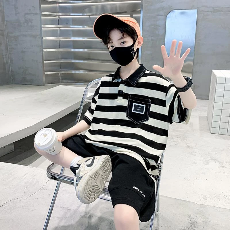 童装男童夏装套装2025新款中大童休闲短袖夏季儿童酷帅夏款男孩潮