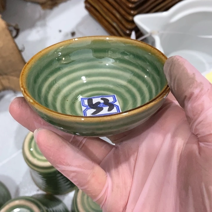 瓷片五厂帝王绿茶盏