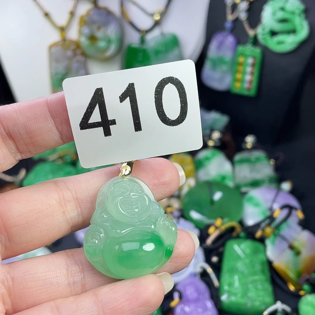 翡翠未镶嵌吊坠(赠链)