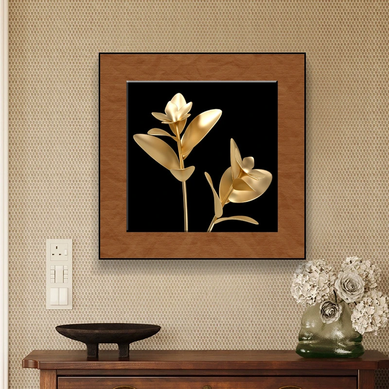 现代简约艺术客厅装饰画沙发背景墙玄关复古法式小众花卉挂画
