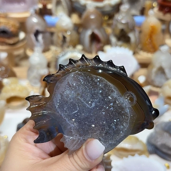 玛瑙/玉髓未镶嵌年年有余