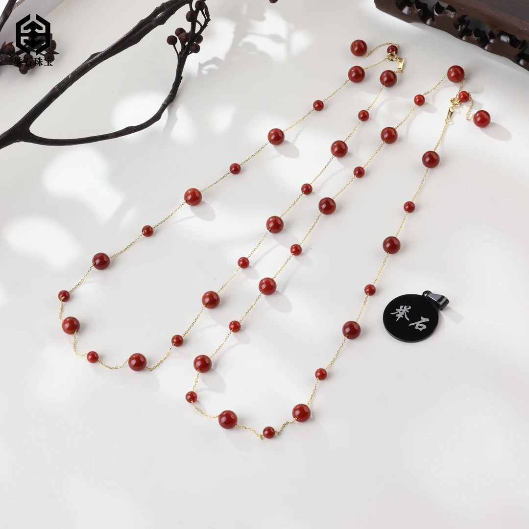 【举石精选】X03-H9-1059玛瑙项链（一件/多样性发/约5-7mm+）u