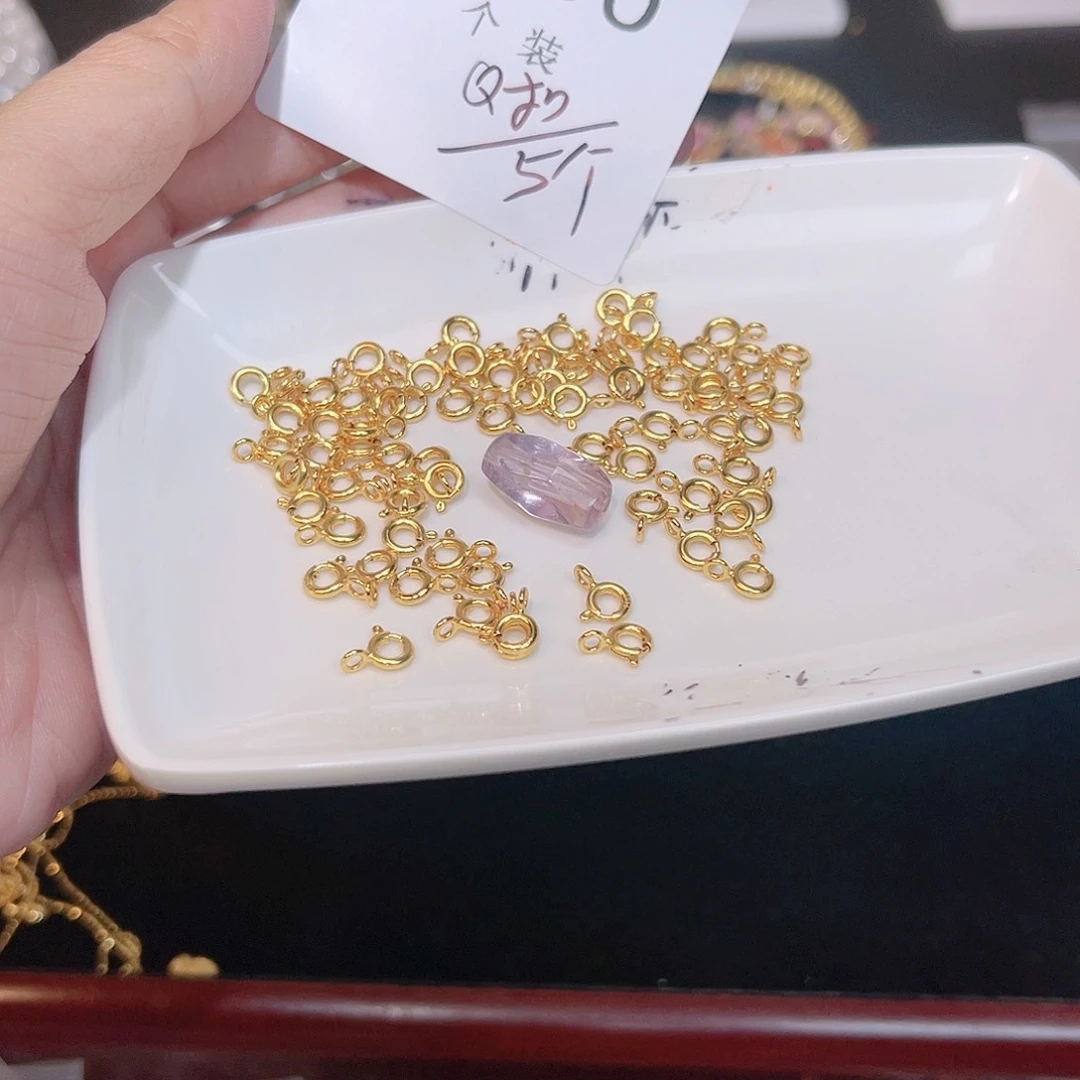 紫晶珠宝半成品银S925镀金镶嵌190