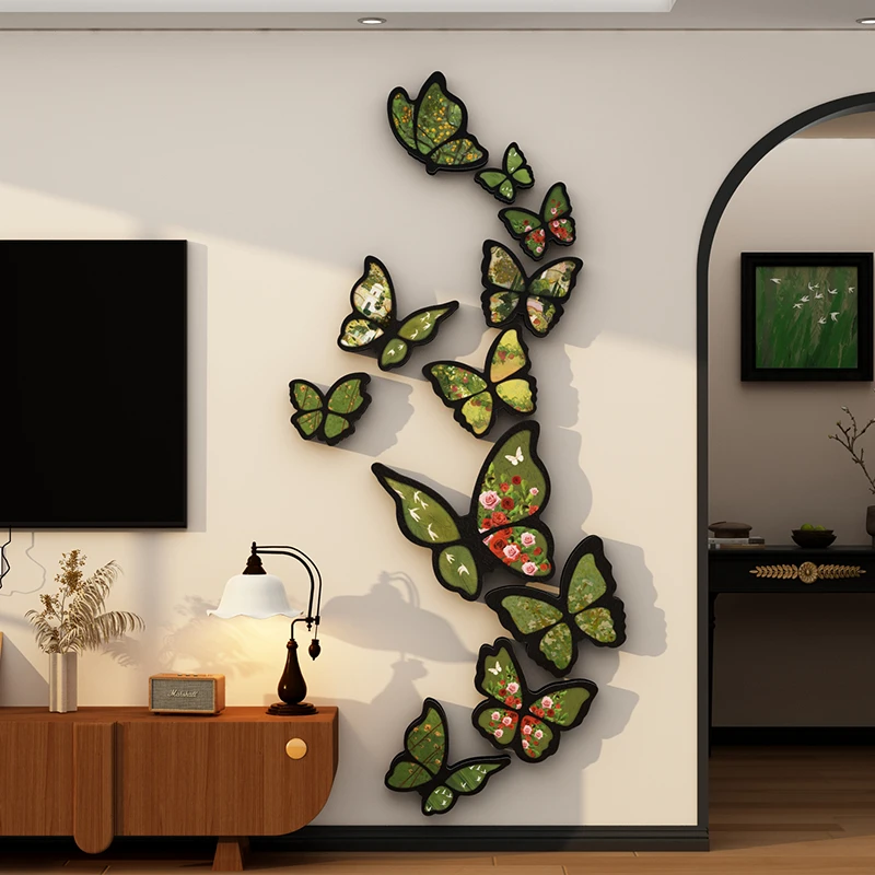 电视机背景墙装饰画挂件2025新款贴自粘改造客厅适合大白的高级感