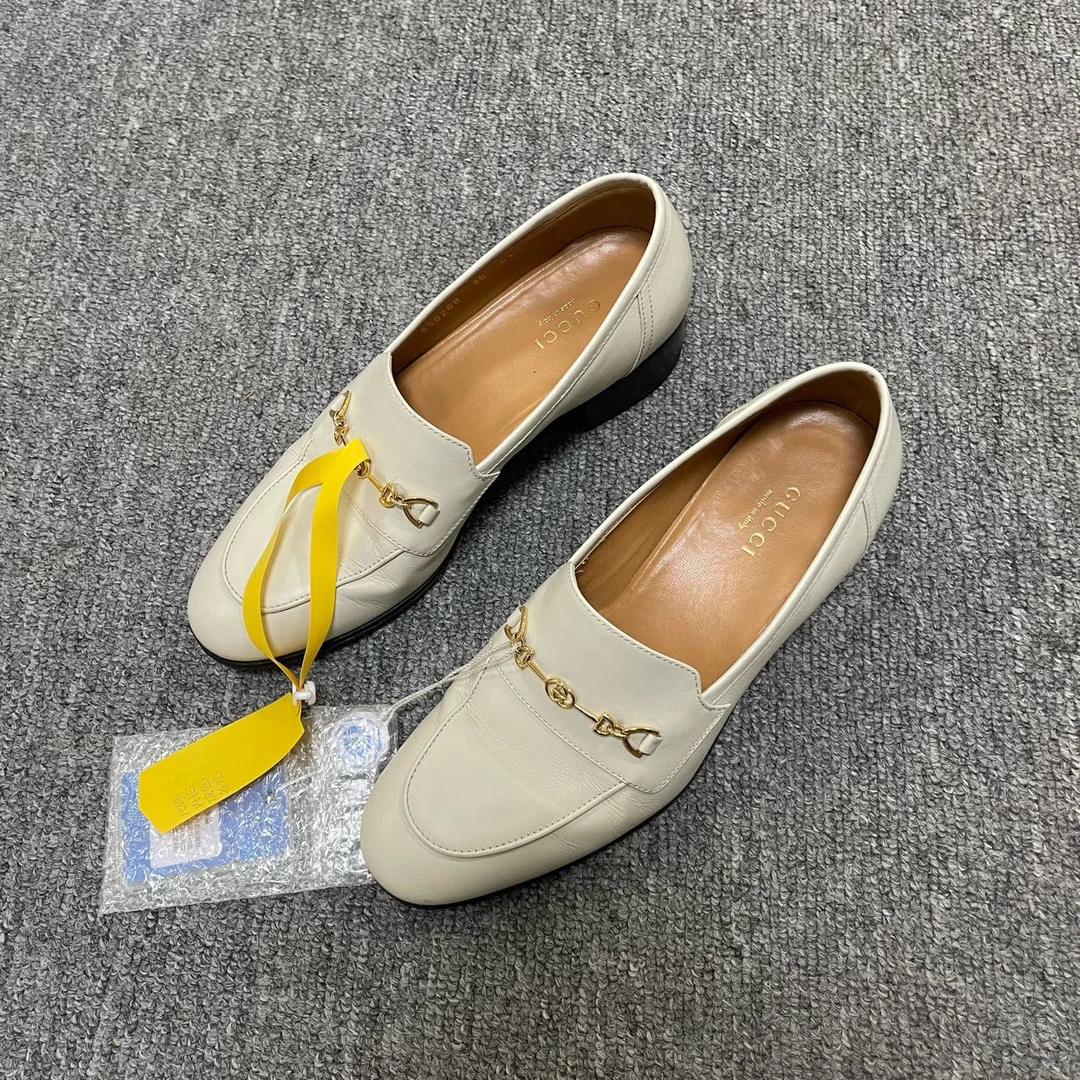 95新 GUCCI/古驰 圆头套脚乐福鞋  35码/7140