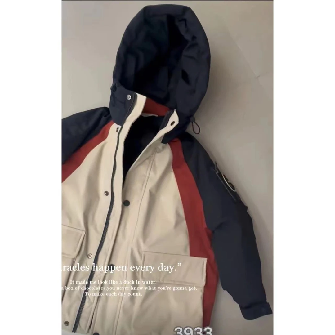 K1557秋冬冲锋衣保暖连帽派克服