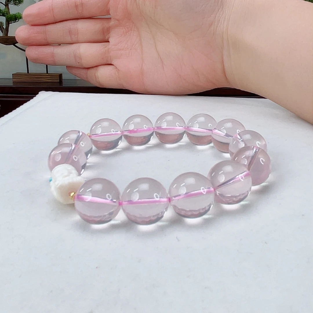 水晶手链18K金镶嵌水晶13.8