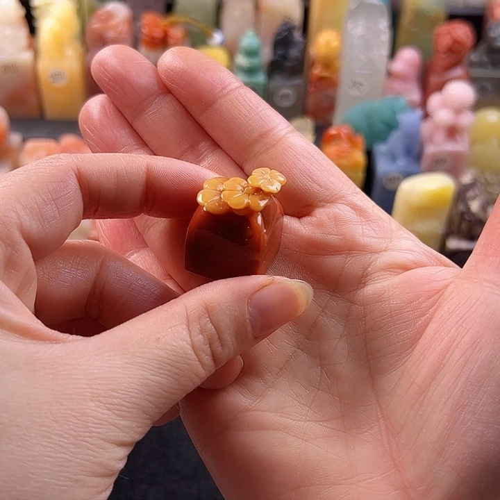 寿山石印石手工定制2厘米，四叶草，包刻字