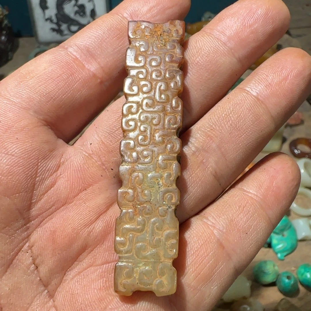 心***心颈饰未镶嵌和田玉（糖玉）