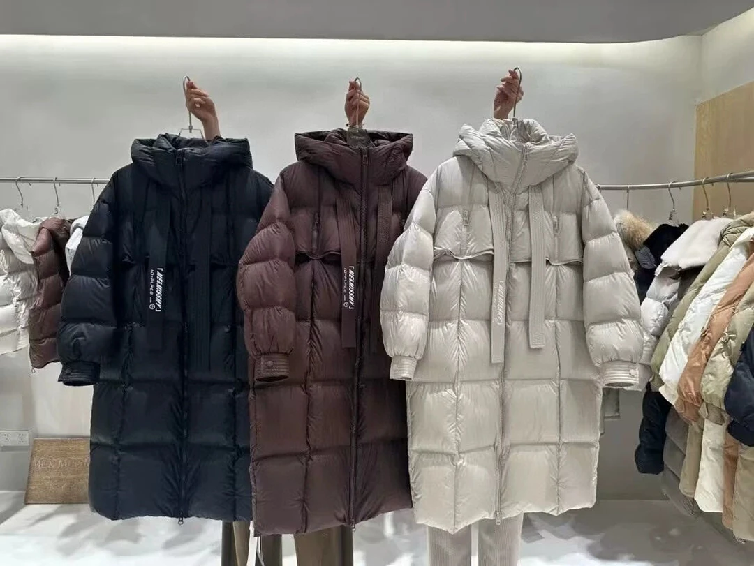 长款连帽韩版轻薄棉服女外套