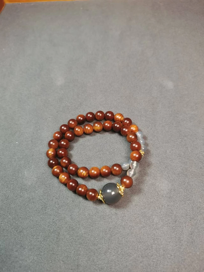 玉化崖柏灰玛瑙双圈