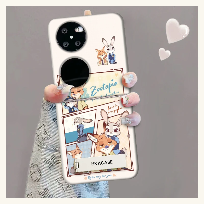 适用华为pocket2手机壳漫画朱迪尼克金属漆折叠屏无边框全包