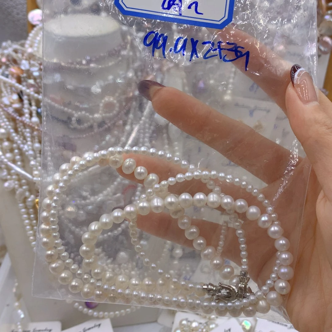 淡水珍珠耳饰银S925镶嵌清*