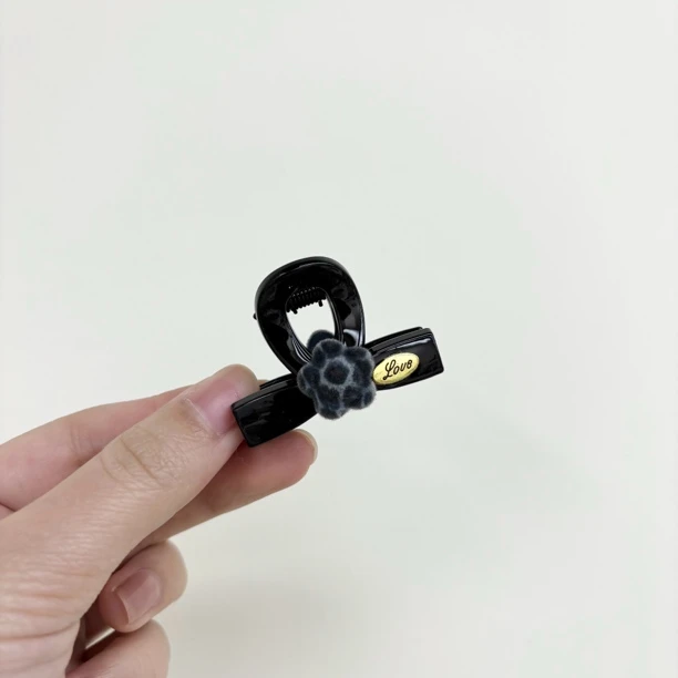 L753夕洛豹纹小花mini刘海夹抓夹时尚小抓夹百搭法式小众