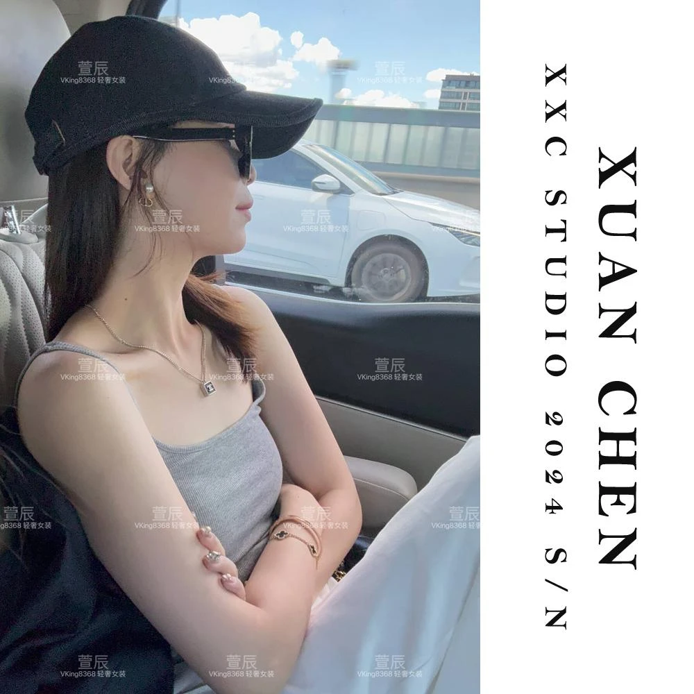 【百搭背心】夏季休闲轻奢网红款纯色外穿时尚弹力背心#3269