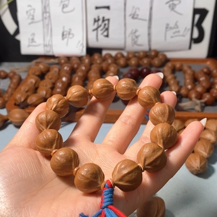手串橄榄核9161精品蒜头铁核12+1颗