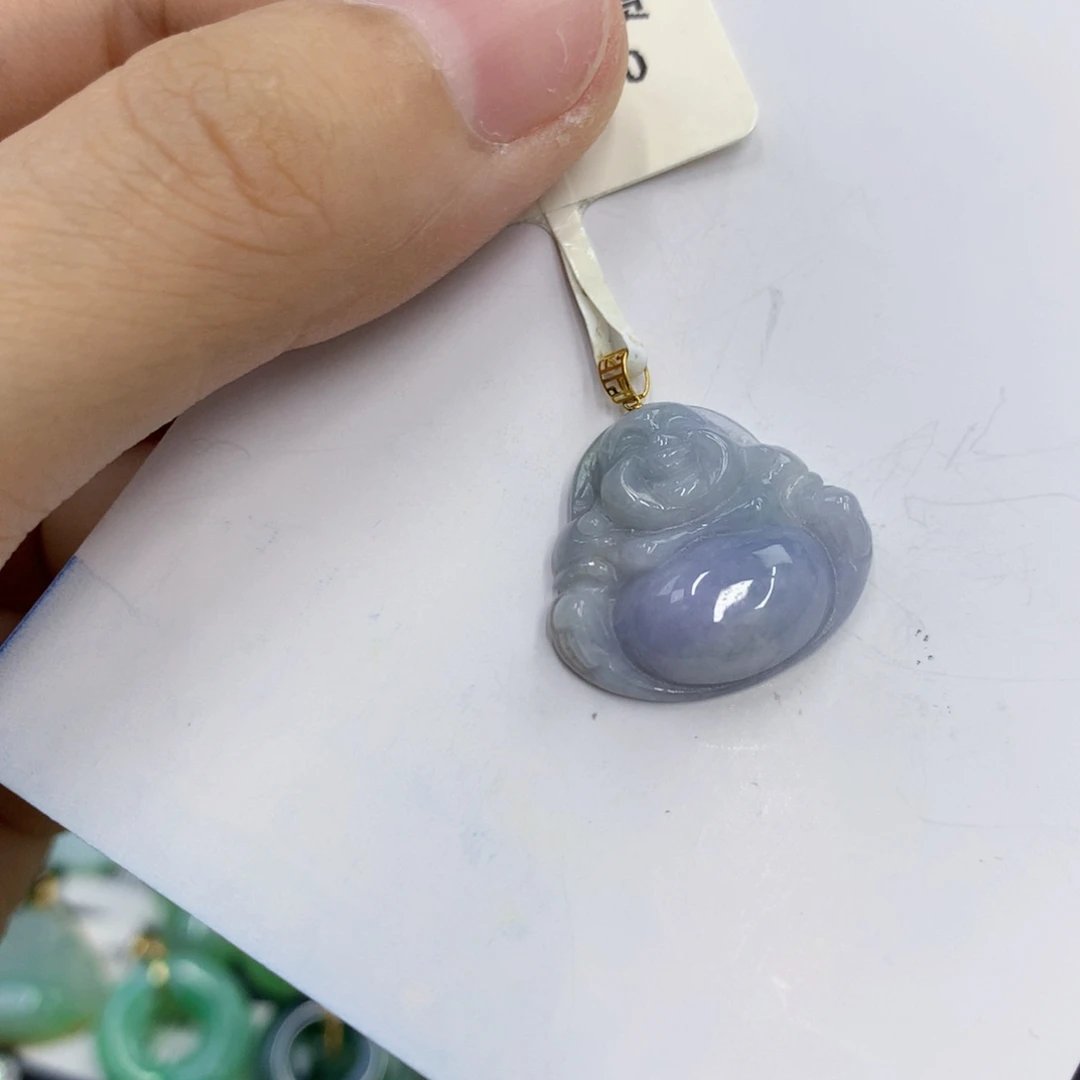 翡翠18K金镶嵌颈饰翡翠