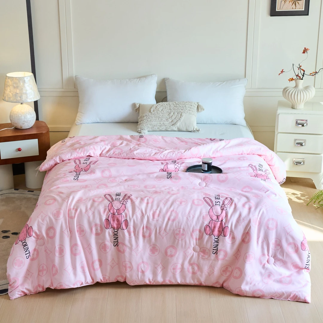 2025新款轻奢风磨毛印花款成人夏凉被空调被可机洗单人双人被子11