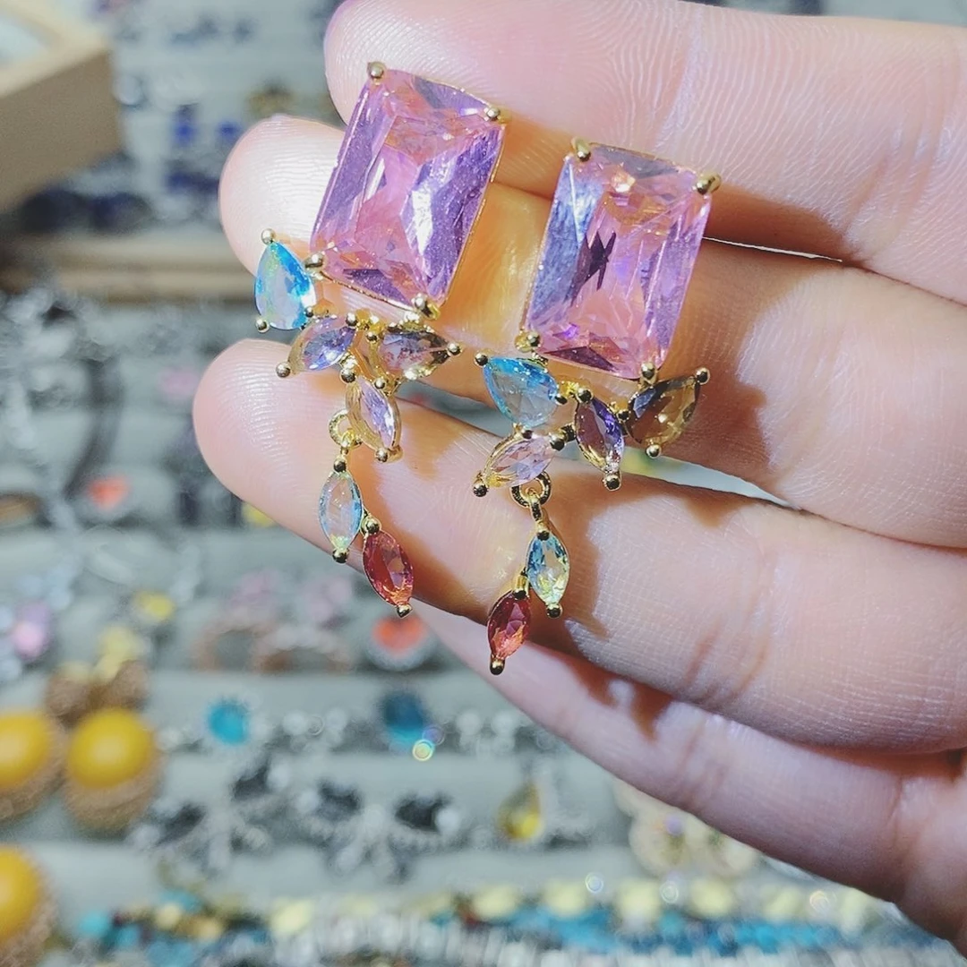 【闪购商品】托帕石耳饰银S925镶嵌