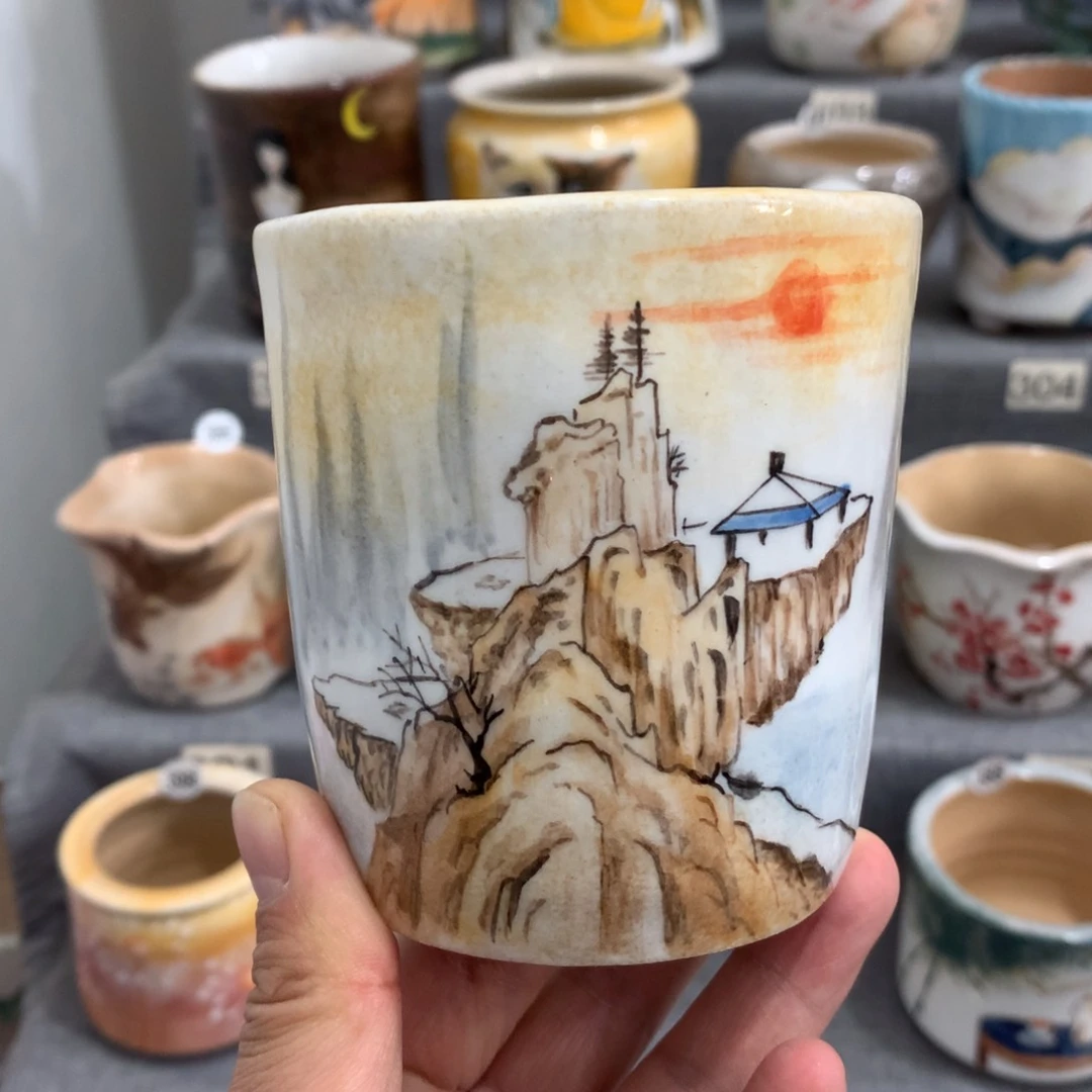 罐手绘系列一物一拍，内口7.5