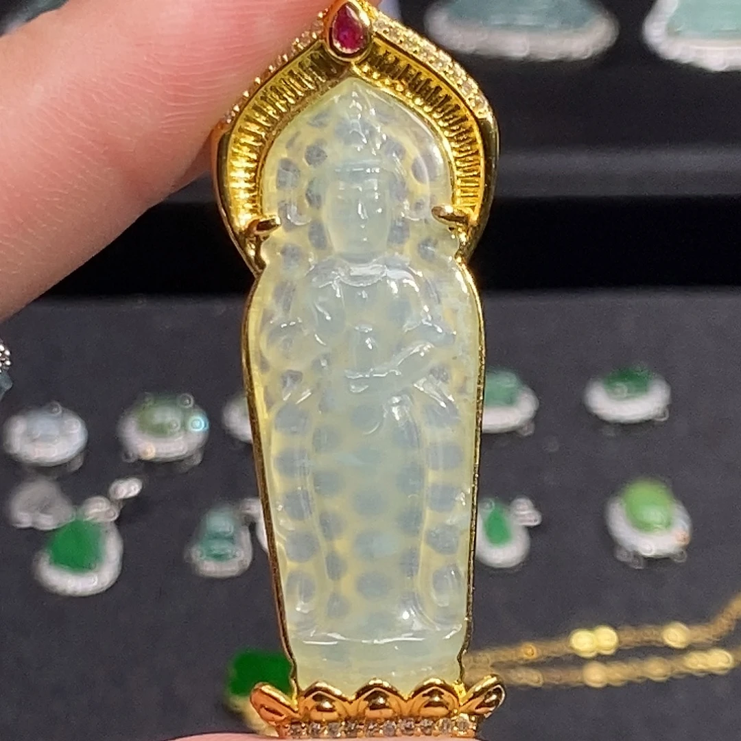 翡翠合金吊坠(赠链)