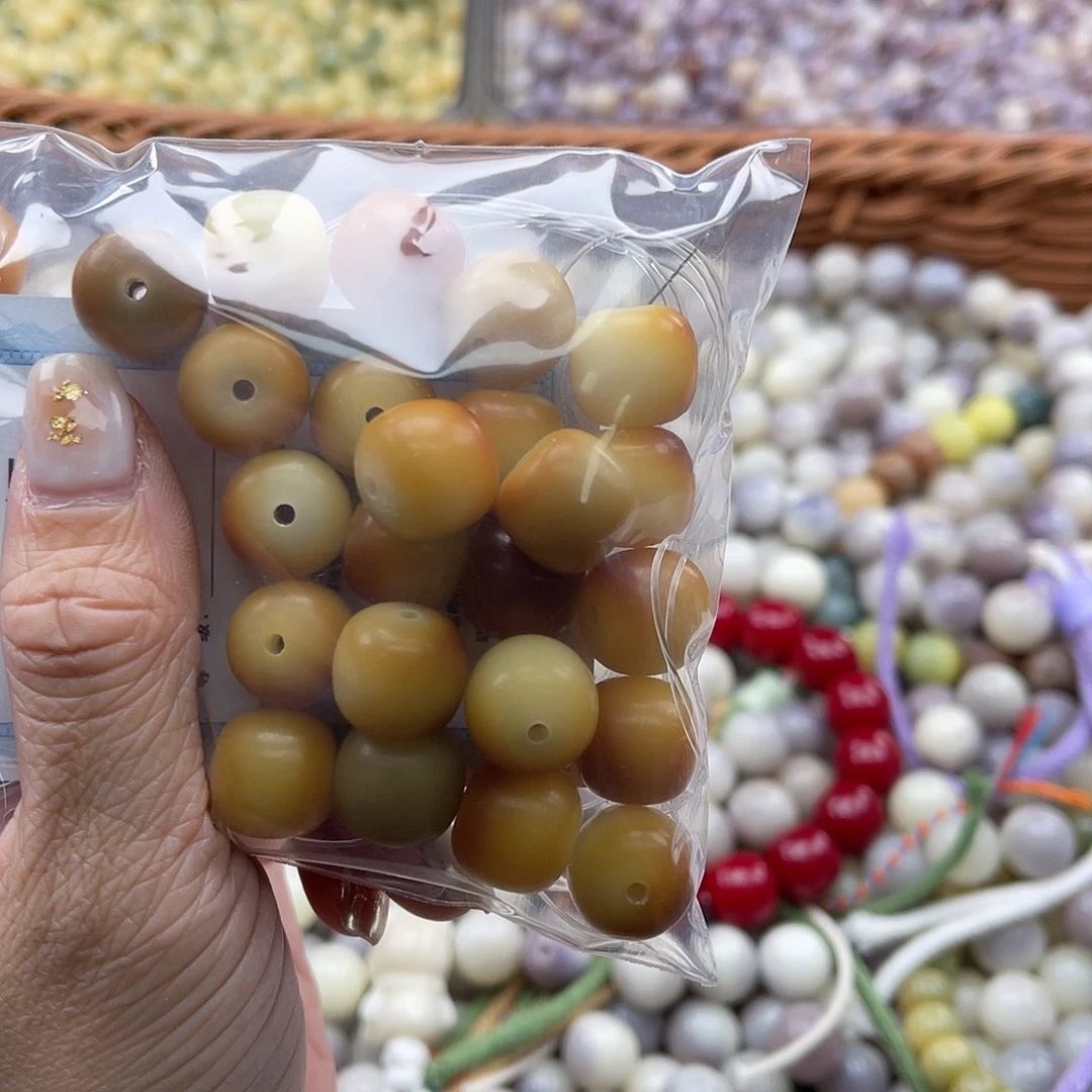 白玉菩提吊坠Z/13mm/20颗微瑕