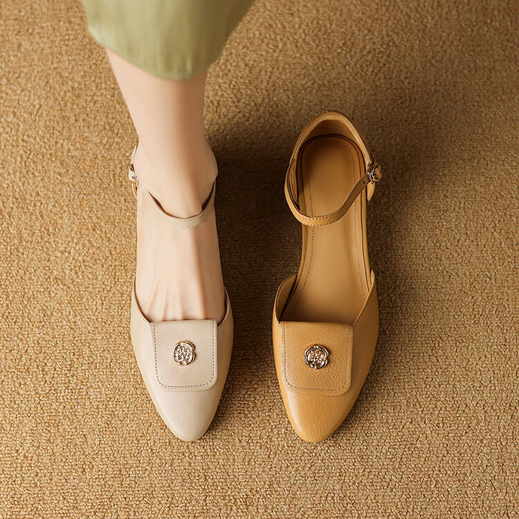 金属简约时装凉鞋半高跟凉鞋高跟鞋时尚凉鞋粗跟