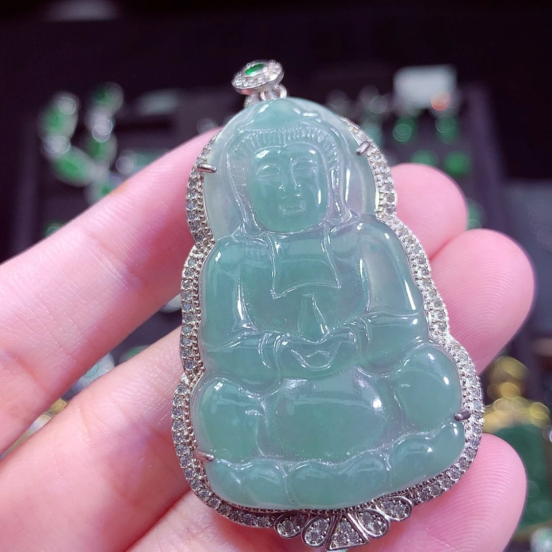 翡翠未镶嵌颈饰天然