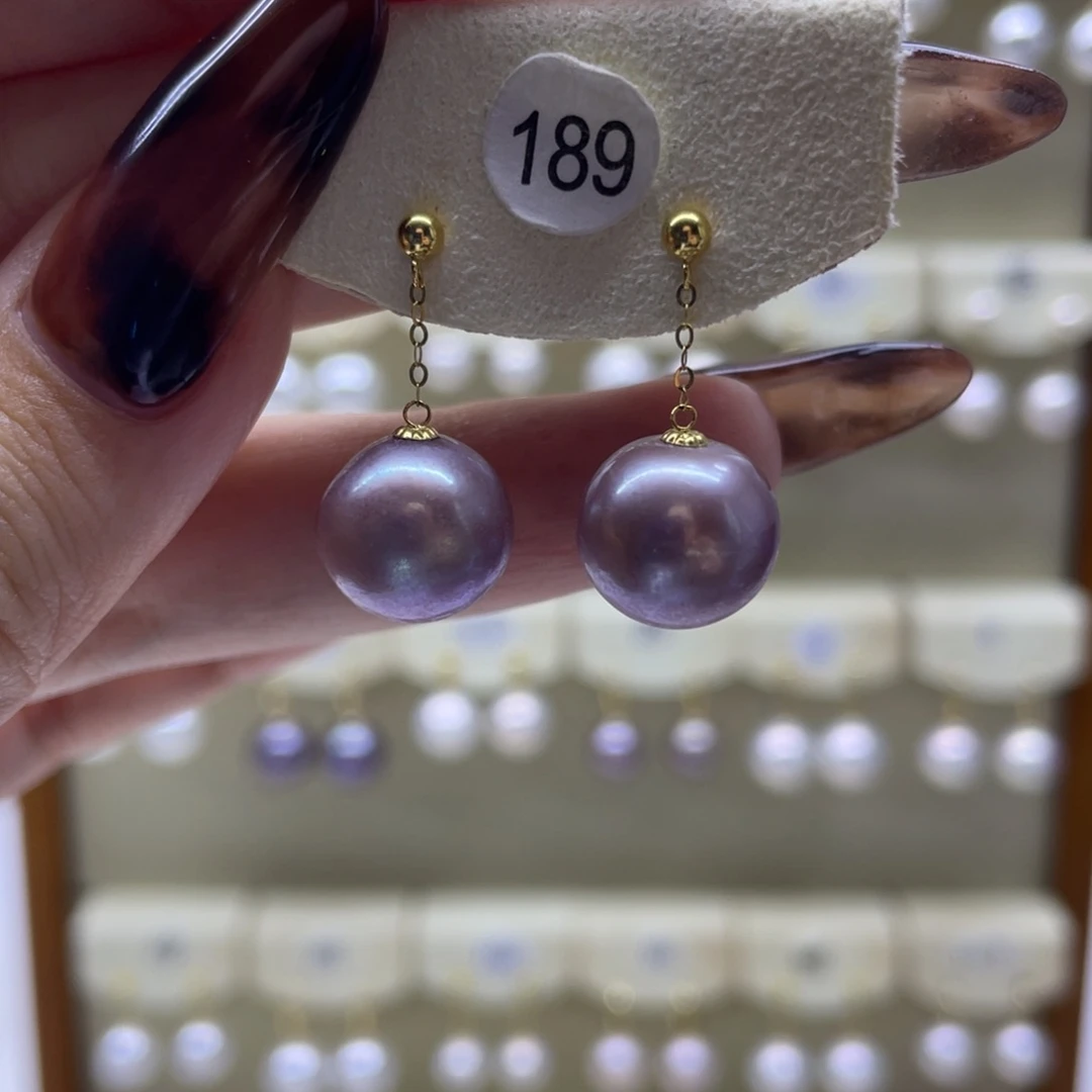 淡水珍珠耳饰18K金镶嵌