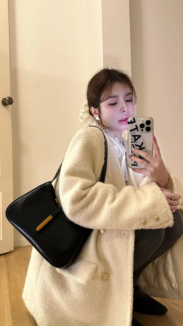 【HuiHui】韩系小众腋下通勤复古休闲百搭单肩手提包（A1378)