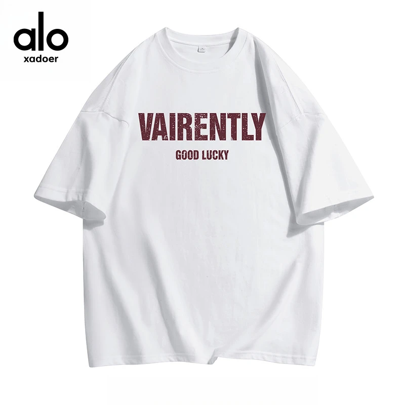 Aloxadoer7A抗菌夏季新款纯棉短袖T恤男女同款t恤圆领男士半袖潮