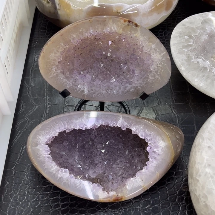 水晶珠宝半成品未镶嵌紫晶大盆