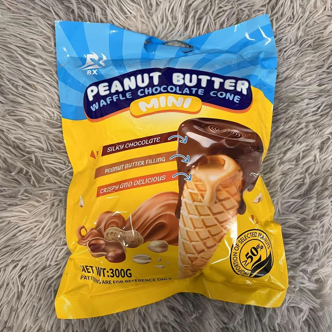 迷你花生酱华夫巧克力蛋筒