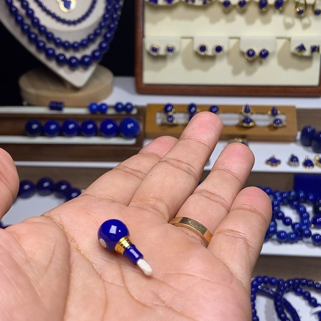 阳***德青金石18K金镶嵌极品 三通