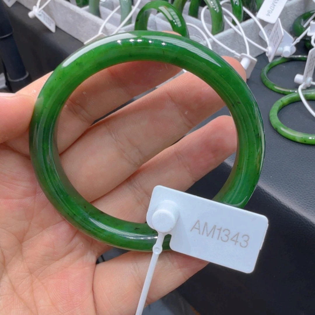 和田玉（碧玉）手镯未镶嵌58