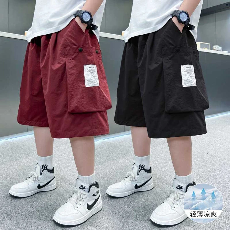 男童纯棉短裤夏季2025新款宽松儿童五分中裤洋气小男孩薄款裤子潮